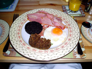 Scottish Breakfast with Haggis